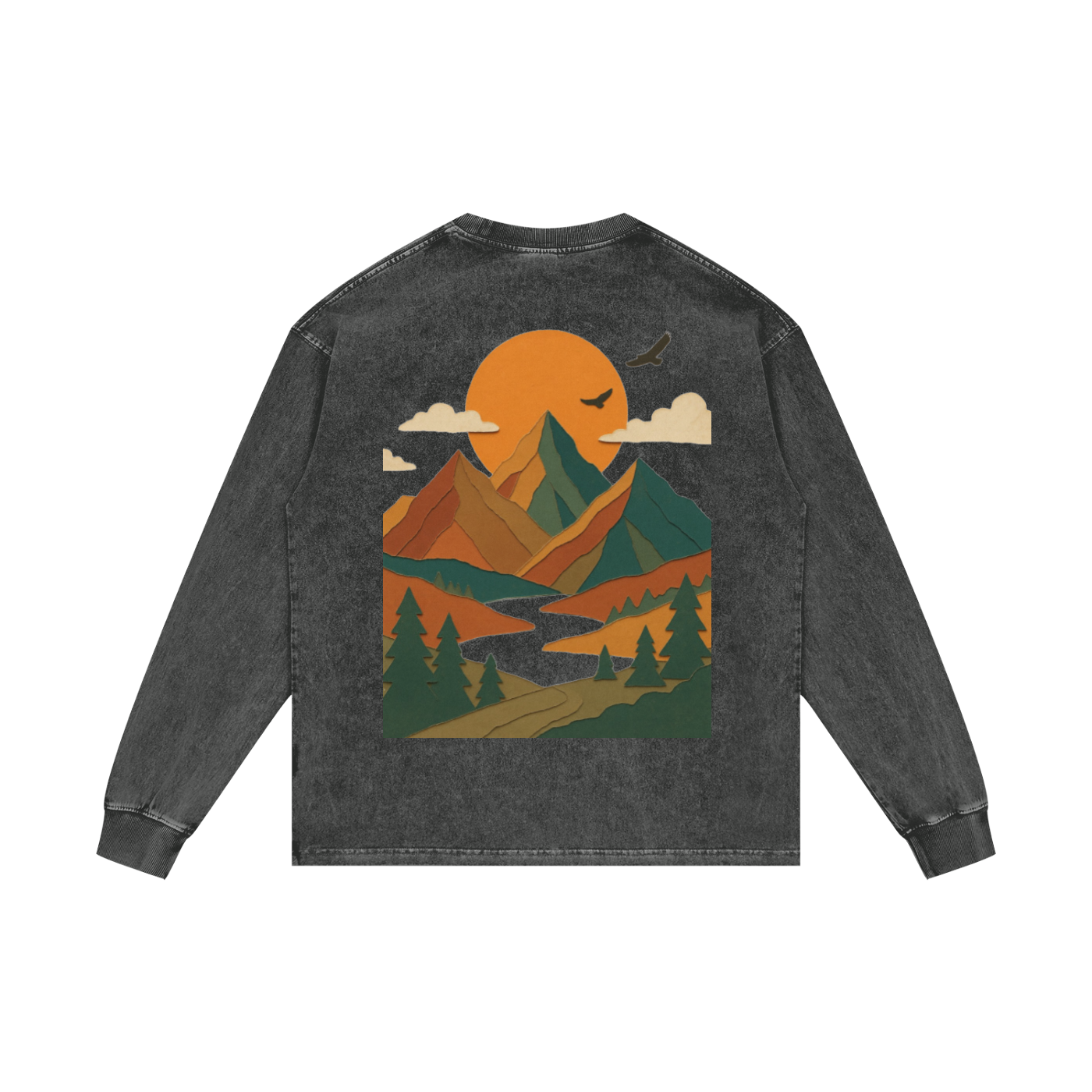 Acid Wash Oversize Long Sleeve T-Shirt